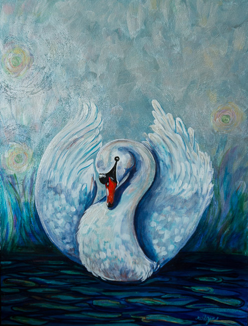 "Swan" 18x24